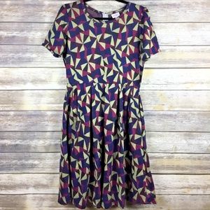 Lularoe Amelia Geometric Print Dress - XL - NWT